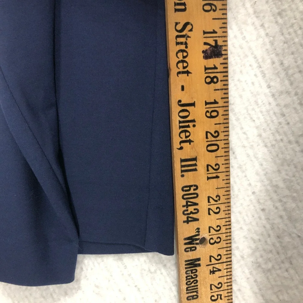 Chicos Fabulously Slimming Crop Pants Navy Blue Wide‎ Leg Pull On Size 0 Small